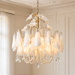 Florienne Floral Glass Chandelier, complete fixture