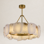 Foglia Flower Pedal Chandelier by Dalmivik, complete fixture view