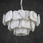Foglia Leaf Tier Chandelier by Dalmivik, complete fixture view