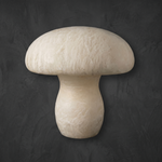 Katya Mushroom Modern Alabaster Table Lamp by Dalmivik, complete fixture view