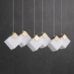 Gold & White Alabaster Sculptural Lumina Vox Pendant Lamp by Dalmivik, product or room detail view