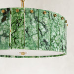 Product detail of Green Marble Drum Pendant against a neutral background