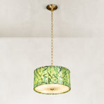 Product detail of Green Marble Drum Pendant against a neutral background