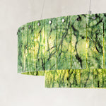 Product detail of Green Marble Halo Ring Chandelier 31.5