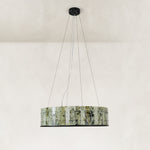 Product detail of Green Marble Ring Chandelier 31.5