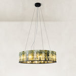Green Marble Ring Chandelier 31.5