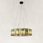 Green Marble Ring Chandelier 31.5