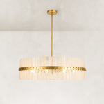 Handcrafted Bubble Glass Rod Chandelier in 40 in / 102 cm - complete fixture