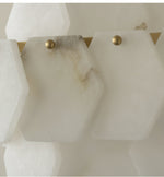 Hexa Cloud Gold & White Alabaster Pendant Light– 23.6" Diameter by Dalmivik, product or room detail view