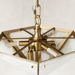 Product detail of Inverted Pyramid Marble-Panel Pendant against a neutral background