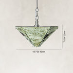 Dimension diagram for Inverted Pyramid Marble Pendant
