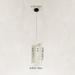 Dimension diagram for Ivory Four-Panel Marble Pendant