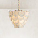 Product detail of Layered Marble Disc Pendant against a neutral background
