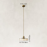 Dimension diagram for Low-Profile Marble Drum Pendant