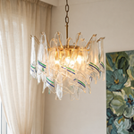Maris Veil Clear Textured Glass Chandelier