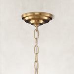 Gold-tone chain and canopy detail