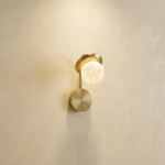 Branch Single Bud Alabaster Wall Sconce by Dalmivik, complete fixture view