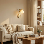 Branch Single Bud Alabaster Wall Sconce by Dalmivik, product or room detail view