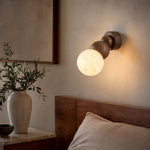Bosco Alabaster Sphere Wall Sconce by Dalmivik, product or room detail view