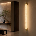 Pillar Light Slim Rod Alabaster Column Wall Sconce by Dalmivik, product or room detail view