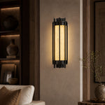 Lantern Box Round Cage Alabaster Wall Sconce by Dalmivik, product or room detail view