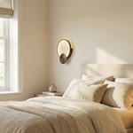 Sculpted Form Ring & Orb Alabaster Wall Sconce by Dalmivik, product or room detail view