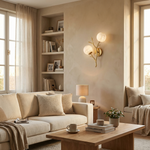 Branch Dual Bud Alabaster Wall Sconce by Dalmivik, product or room detail view