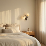 Branch Curved Duo Alabaster Wall Sconce by Dalmivik, product or room detail view