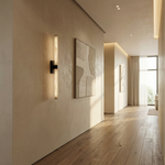 Linear Rod Slim Long Alabaster Stick Wall Sconce by Dalmivik, product or room detail view