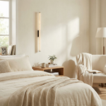 Linear Rod Slim Long Alabaster Stick Wall Sconce by Dalmivik, product or room detail view