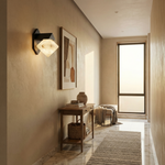 Geo Crystal Diamond Facet Alabaster Wall Sconce by Dalmivik, product or room detail view