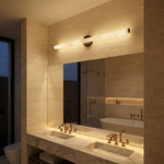 Linear Rod Extra Long Alabaster Tube Wall Sconce by Dalmivik, product or room detail view
