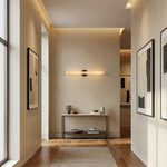 Linear Rod Extra Long Alabaster Tube Wall Sconce by Dalmivik, product or room detail view