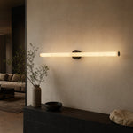 Linear Rod Extra Long Alabaster Tube Wall Sconce by Dalmivik, product or room detail view