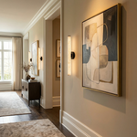 Linear Rod Medium Alabaster Tube Wall Sconce by Dalmivik, product or room detail view