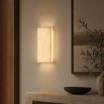 Lantern Box Compact Frame Alabaster Wall Sconce by Dalmivik, product or room detail view