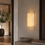 Lantern Box Compact Frame Alabaster Wall Sconce by Dalmivik, product or room detail view