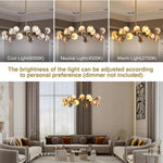 Modern Round Alabaster Chandelier by Dalmivik, product or room detail view