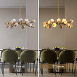 Modern Round Alabaster Chandelier by Dalmivik, product or room detail view