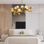 Modern Round Alabaster Chandelier by Dalmivik, product or room detail view