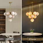 Modern Round Alabaster Chandelier by Dalmivik, product or room detail view