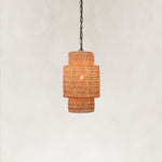 Natural Rattan Mini Pendant Light in Natural Brown - alternate angle