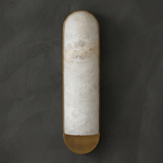 Ovale Alabaster Modern Wall Lamp by Dalmivik, complete fixture view