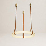 Pendant Light A Alabaster Ring Ceiling Lamp by Dalmivik, complete fixture view