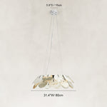 Dimension diagram for Petal Marble Chandelier 31.5