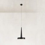 Polished Chrome Marble Drum Pendant 17.7" in Black metal finish, shown as a complete fixture