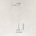 Dimension diagram for Polished Chrome Marble Drum Pendant
