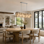 Rectangular Mosaic Marble Island Chandelier 47.2