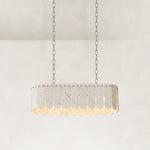 Product detail of Scalloped Marble Linear Pendant against a neutral background
