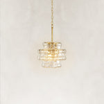 Sculpted Glass Mini Pendant in Clear Glass - alternate angle